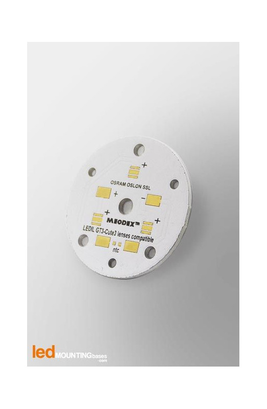PCB MR11 pour 3 LED Osram Oslon Serie compatible optique Ledil-Diametre 35mm-Led Mounting Bases SAS