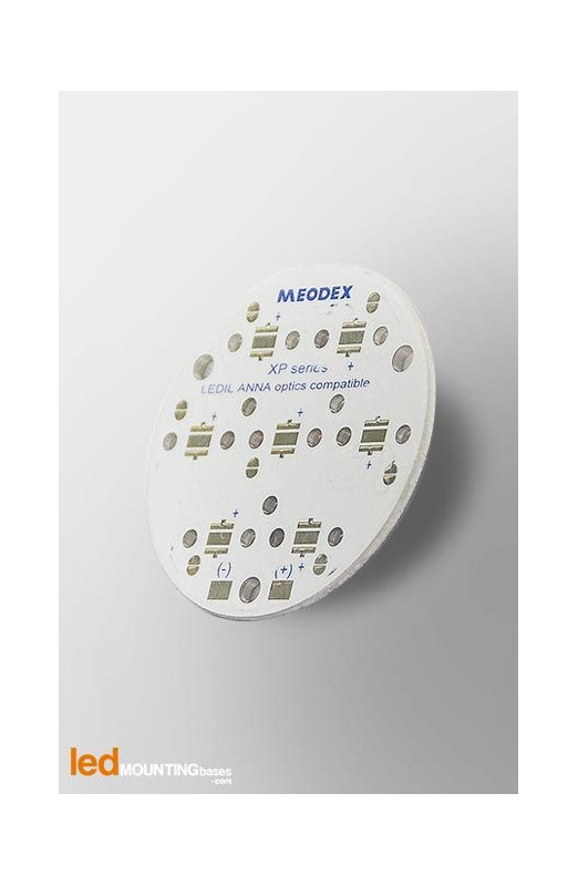 PCB MR16 pour 7 LED CREE XP-G3 compatible optique Ledil-Diametre 40mm-Led Mounting Bases SAS