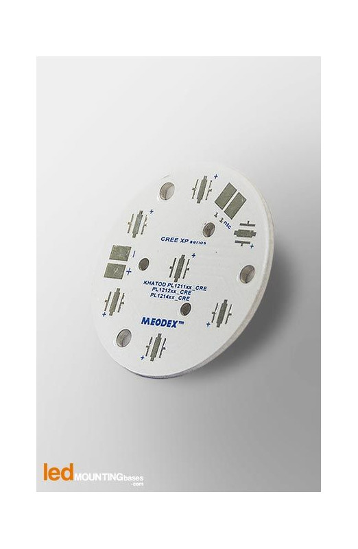 PCB MR16 pour 7 LED CREE XP-G3 compatible optique Khatod-Diametre 40mm-Led Mounting Bases SAS