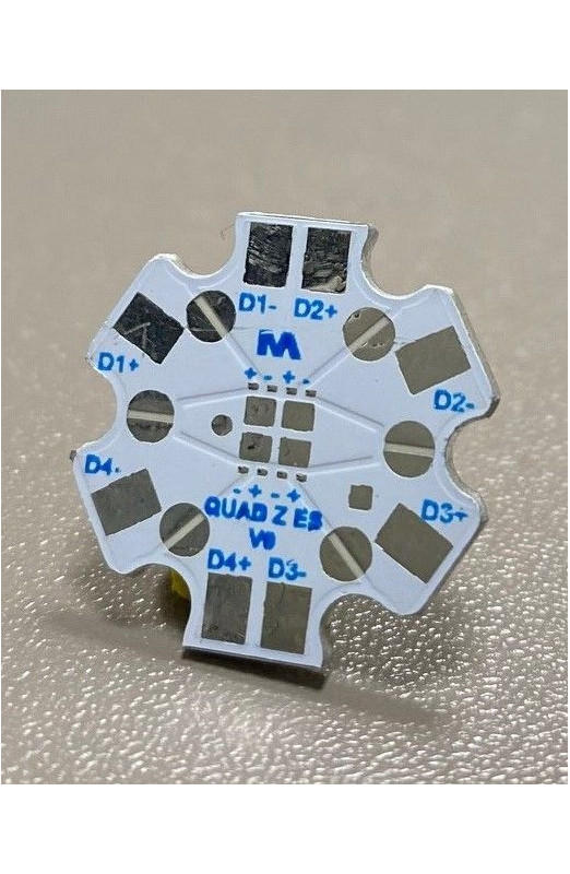 PCB STAR pour 4 LED Lumileds Luxeon Z ES-Star-Led Mounting Bases SAS