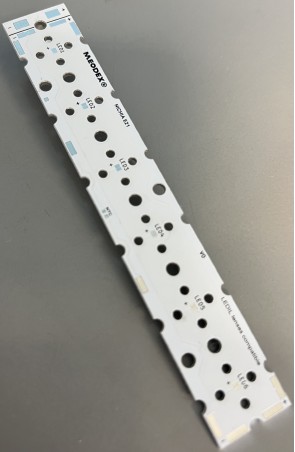 Strip PCB for 6 LED NICHIA E21 / Ledil LED lens compatible