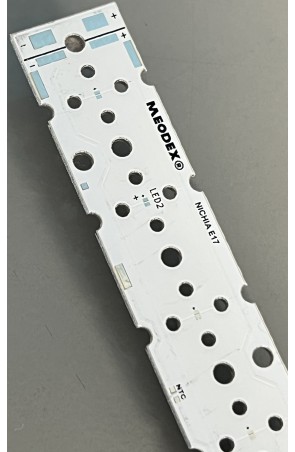 Strip PCB for 6 LED NICHIA E17 / Ledil LED lens compatible