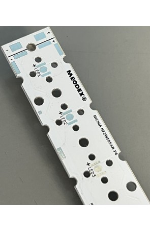 Strip PCB for 6 LED NICHIA 585P8 / Ledil LED lens compatible