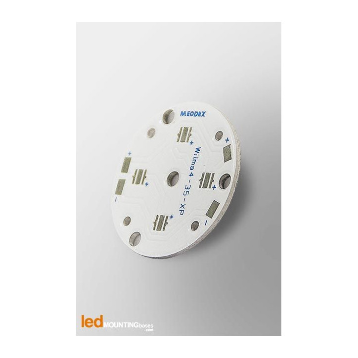 PCB MR11 pour 4 LED CREE XP-E2 compatible optique Ledil