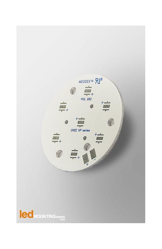 MR16 PCB  for 7 LED CREE XP-C / POL LED lens compatible-Diameter 40mm-Led Mounting Bases SAS