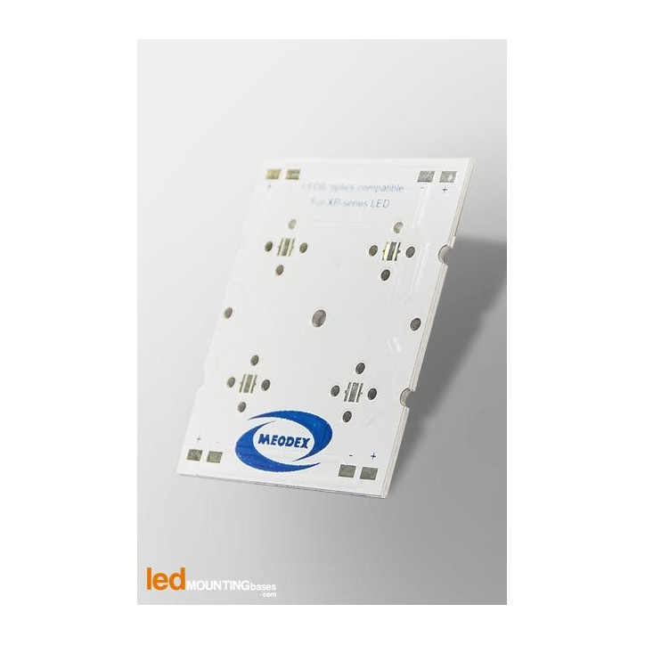 PCB Strip pour 4 LED CREE XP-E High-Efficiency White compatible optique Ledil