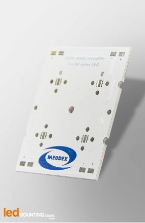 Strip PCB  for 4 LED CREE XT-E High-Voltage White / Ledil LED lens compatible