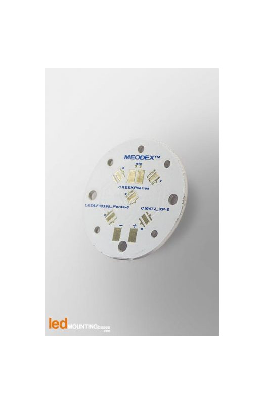PCB MR11 pour 5 LED CREE XP-E compatible optique Ledil-Diametre 35mm-Led Mounting Bases SAS