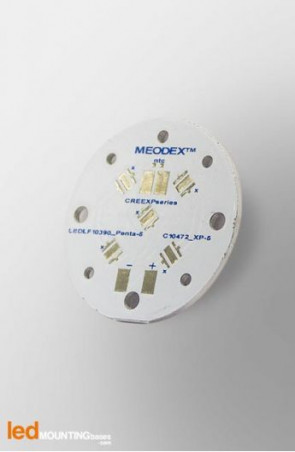 PCB MR11 pour 5 LED CREE XP-E compatible optique Ledil