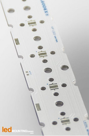 Strip PCB  for 6 LED CREE XP-E High-Efficiency White / Ledil LED lens compatible
