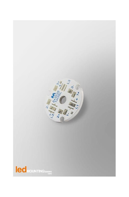 D18 PCB for 1 LED Osram Oslon Serie and 2 LEDs Cree XP / Ledil LED lens compatible