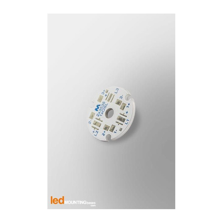 D18 PCB  for 1 LED Osram Oslon Serie and 2 LEDs Cree XP / Ledil LED lens compatible