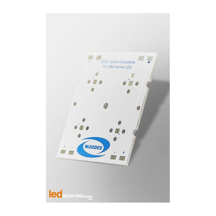MCPCB STRIP pour 4 LEDs CREE XB-D compatible optique Ledil