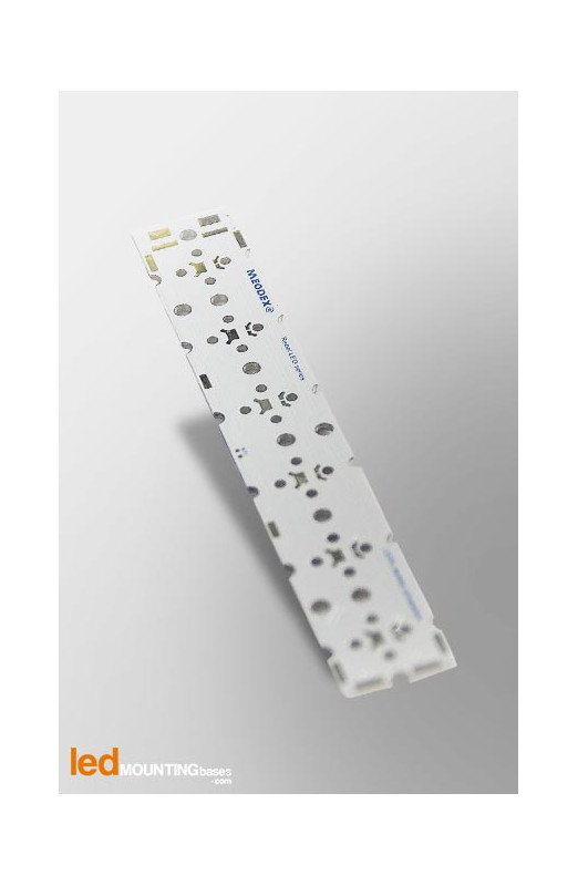 STRIP MCPCB for 6 LEDs Lumileds Luxeon Rebel Ledil LED Lens compatible