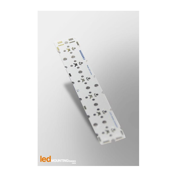 STRIP MCPCB  for 6 LEDs Lumileds Luxeon Rebel Ledil LED Lens compatible