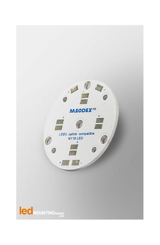 MCPCB Diametre 35mm pour 4 LEDs Nichia 119 compatible optique Ledil