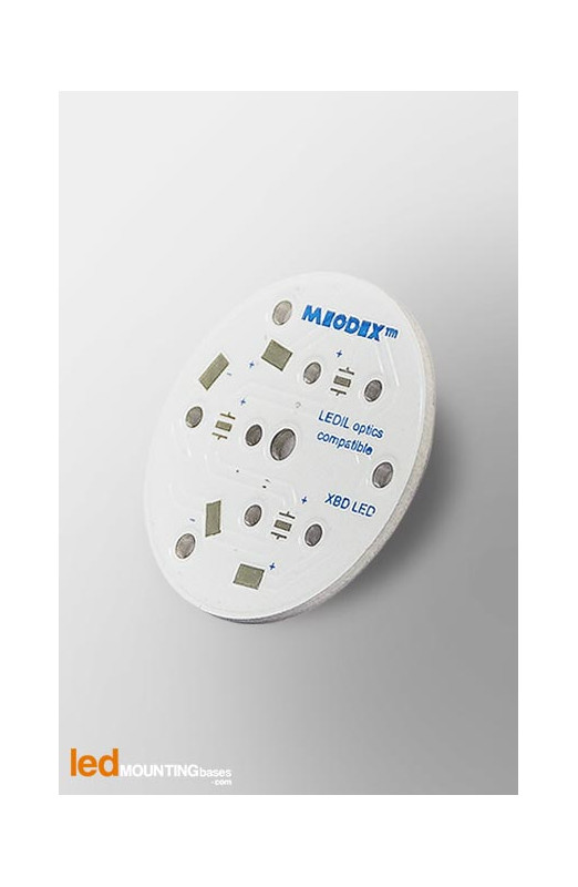 MCPCB Diametre 35mm pour 3 LEDs CREE XB-D compatible optique Ledil