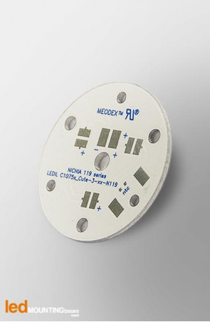 PCB MR11 pour 3 LED Nichia 119 compatible optique Ledil