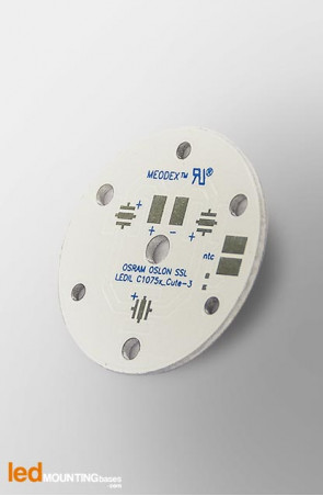 MCPCB Diametre 35mm pour 3 LEDs Osram Oslon Serie compatible optique Ledil