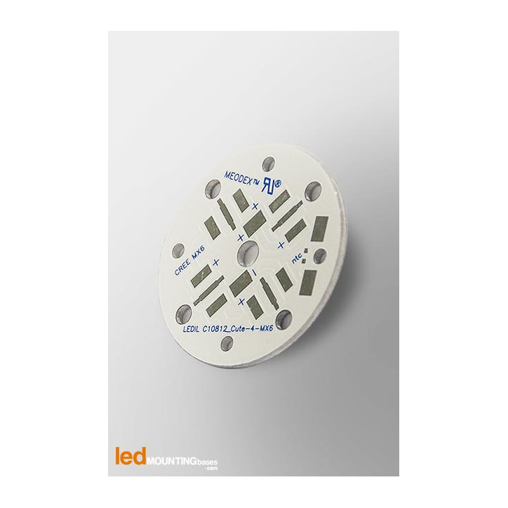 D35 MCPCB  for 4 LEDs CREE MX-6 Ledil LED Lens compatible