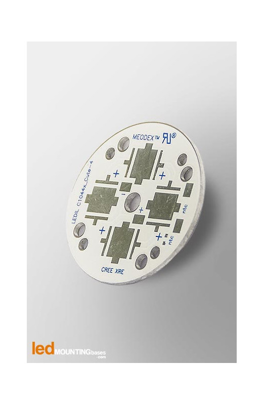 MR11 PCB  for 4 LED CREE XR / Ledil LED lens compatible-Diameter 35mm-Led Mounting Bases SAS