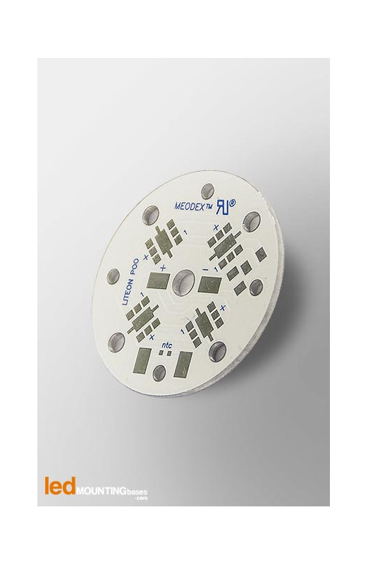 MCPCB Diametre 35mm pour 4 LEDs Liteon P00 compatible optique Ledil