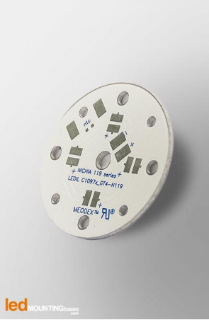 D35 MCPCB  for 4 LEDs Nichia 119 Ledil LED Lens compatible
