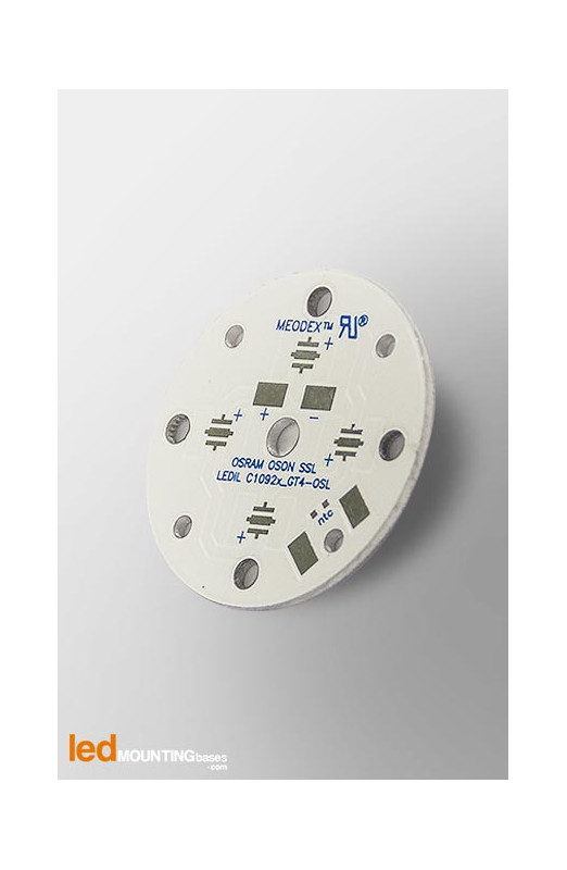 MR11 PCB  for 4 LED Osram Oslon Serie / Ledil LED lens compatible-Diameter 35mm-Led Mounting Bases SAS
