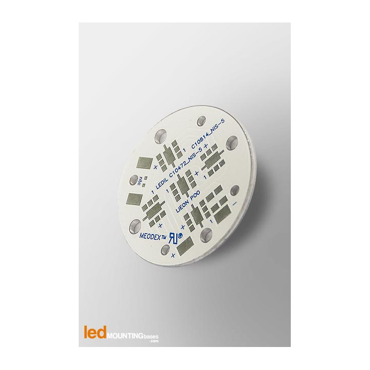 MCPCB Diametre 35mm pour 5 LEDs Liteon P00 compatible optique Ledil