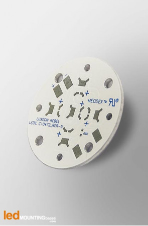 MR11 PCB  for 5 LED Lumileds Luxeon Rebel / Ledil LED lens compatible