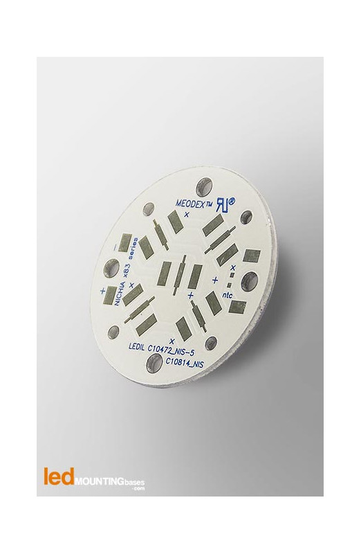 MR11 PCB  for 5 LED Nichiax83 / Ledil LED lens compatible-Diameter 35mm-Led Mounting Bases SAS