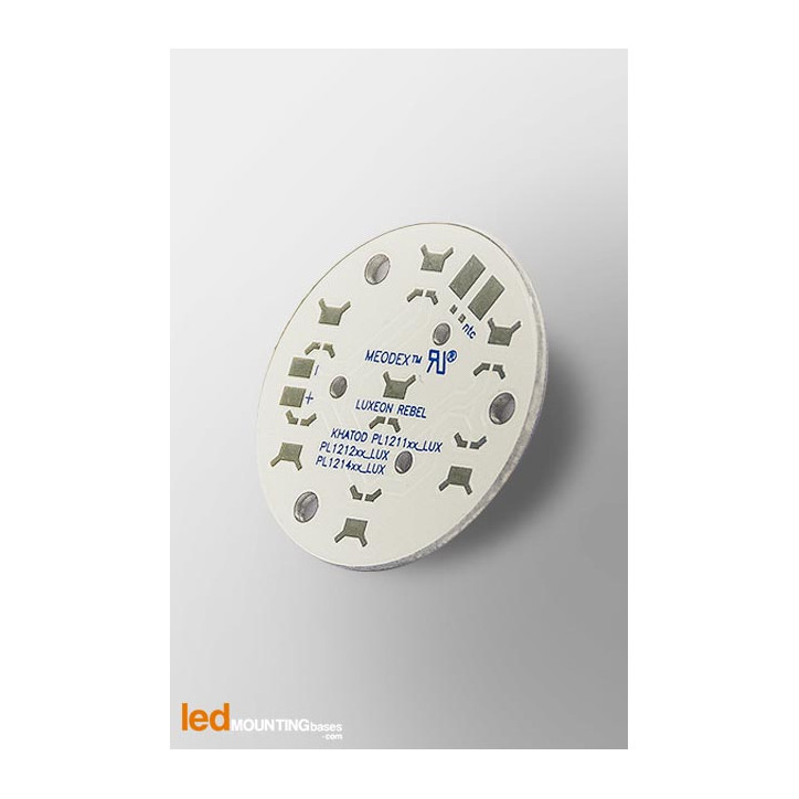 MCPCB Diametre 35mm pour 7 LEDs Lumileds Luxeon Rebel compatible optique Khatod