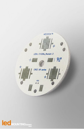 PCB MR16 pour 3 LED CREE XR compatible optique Ledil