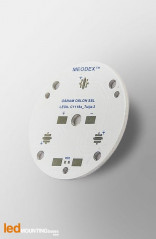 MCPCB Diametre 40mm pour 3 LEDs Osram Oslon Serie compatible optique Ledil