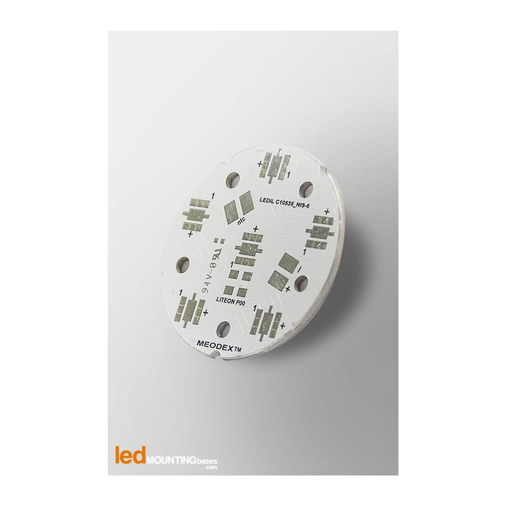 D40 MCPCB  for 6 LEDs Liteon P00 Ledil LED Lens compatible