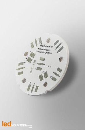 MCPCB Diametre 40mm pour 6 LEDs Nichia x83 compatible optique Ledil