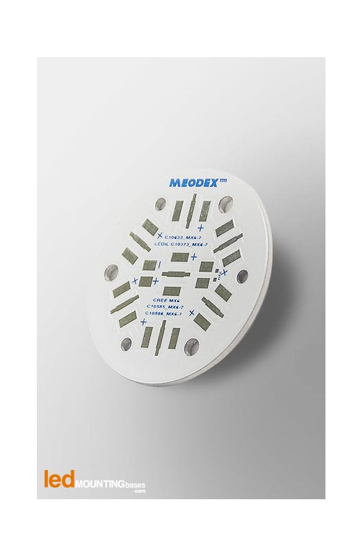 MCPCB Diametre 40mm pour 7 LEDs CREE MX-6 compatible optique Ledil