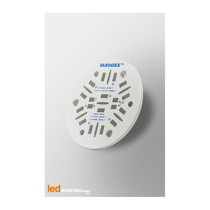 D40 MCPCB  for 7 LEDs CREE MX-6 Ledil LED Lens compatible