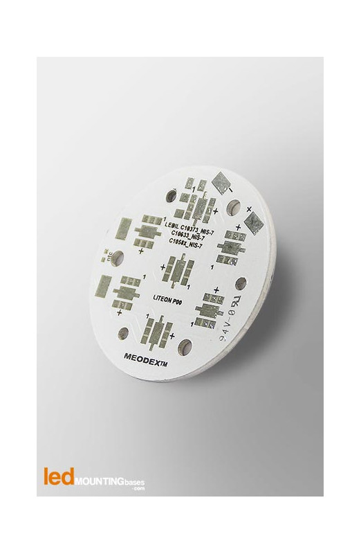 MCPCB Diametre 40mm pour 7 LEDs Liteon P00 compatible optique Ledil