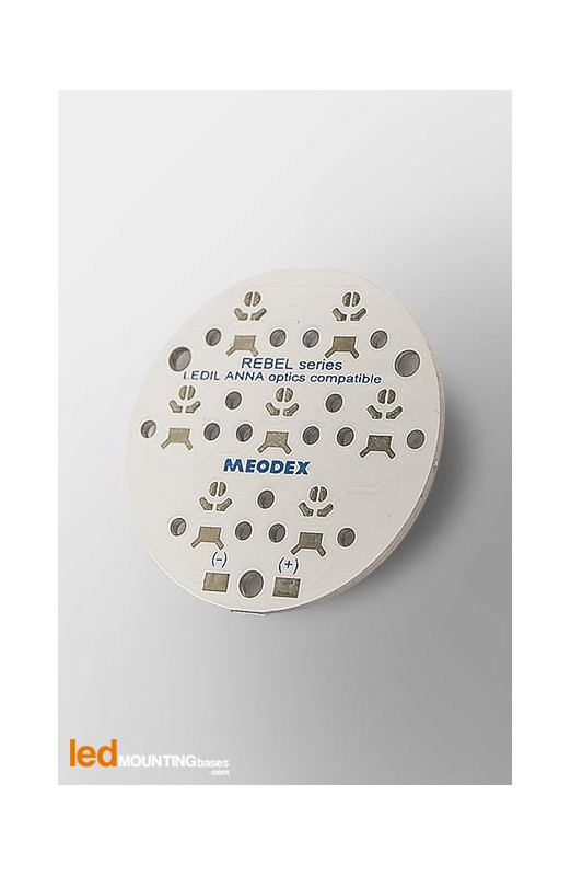 MCPCB Diametre 40mm pour 7 LEDs Lumileds Luxeon Rebel compatible optique Ledil