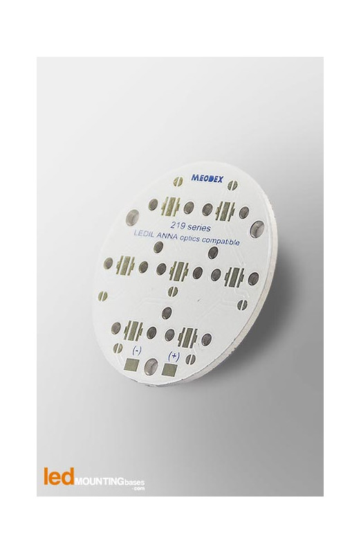 PCB MR16 pour 7 LED Nichia 219 compatible optique Ledil-Diametre 40mm-Led Mounting Bases SAS