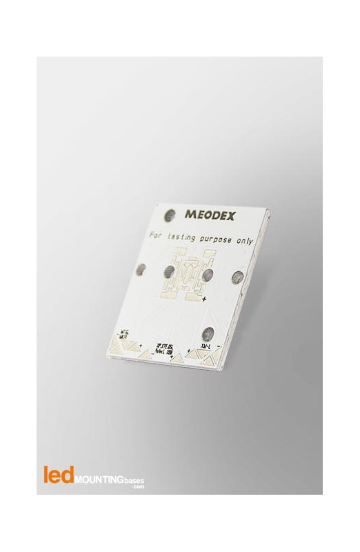 MCPCB for LED tests with multiple footprints available and Ledil LED Lens compatible-LED MCPCB-Led Mounting Bases SAS